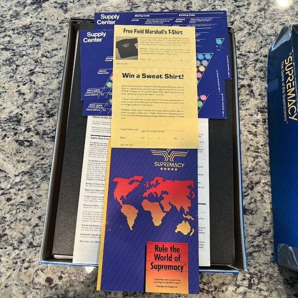 VINTAGE Supremacy COMPLETE 1986 The Game of Superpowers 80s War Strategy Battle - Picture 2 of 7